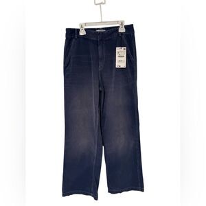 Zara MID WAIST - WIDE LEG - FULL LENGTH Pants New with tags USA 4 style 6045
